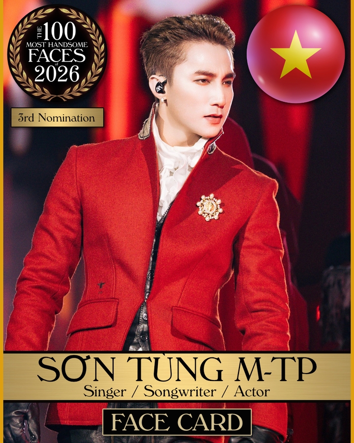 Son Tung M-TP nominated for TC Candler’s 100 most handsome faces for fifth time
